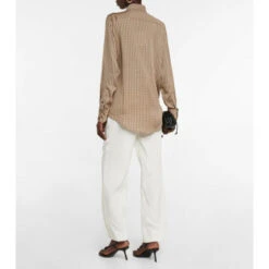 Alternative view of Victoria Beckham Logo Silk Shirt