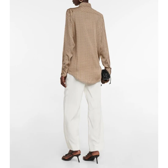 Victoria Beckham Logo Silk Shirt 2 Victoria Beckham Logo Silk Shirt - Image 2