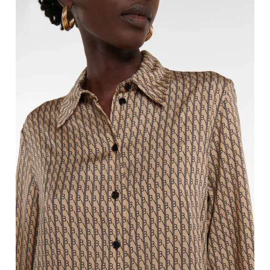 Victoria Beckham Logo Silk Shirt 3 Victoria Beckham Logo Silk Shirt - Image 3