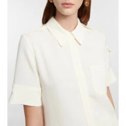 Victoria Beckham Crêpe Shirt -Victoria Beckham shop unnamed file 554