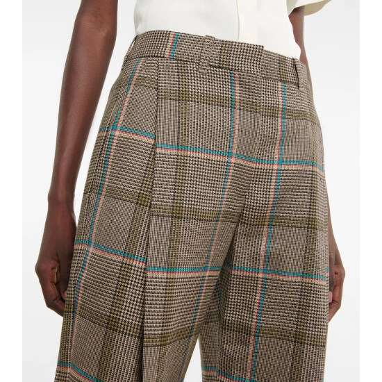Victoria Beckham Checked Straight Leg Pants 3 Victoria Beckham Checked Straight Leg Pants - Image 3