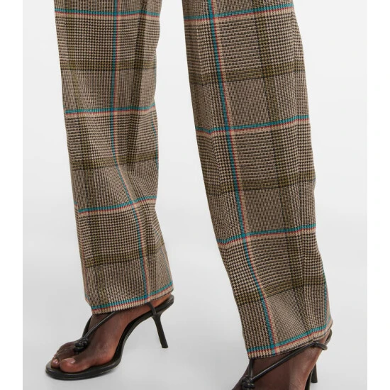 Victoria Beckham Checked Straight Leg Pants 4 Victoria Beckham Checked Straight Leg Pants - Image 4