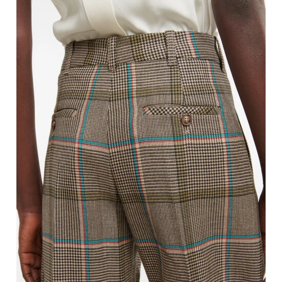 Victoria Beckham Checked Straight Leg Pants 5 Victoria Beckham Checked Straight Leg Pants - Image 5