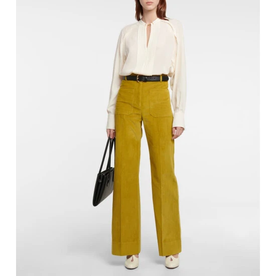 Victoria Beckham Pleated Silk Blouse 1 Victoria Beckham Pleated Silk Blouse