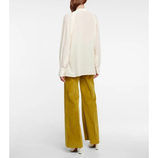 Victoria Beckham Pleated Silk Blouse 2 Victoria Beckham Pleated Silk Blouse - Image 2