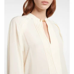 Victoria Beckham Pleated Silk Blouse 7 Victoria Beckham Pleated Silk Blouse -Victoria Beckham shop unnamed file 605