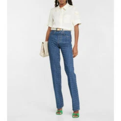 Victoria Beckham Julia Monogram Mid-rise Jeans
