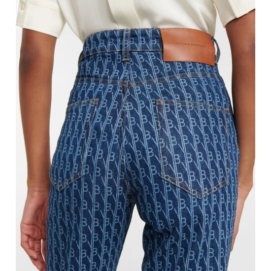 Victoria Beckham Julia Monogram Mid-rise Jeans 4 Victoria Beckham Julia Monogram Mid-rise Jeans - Image 4