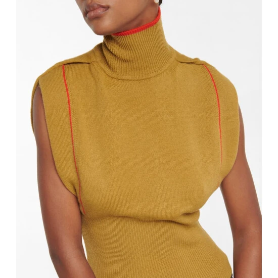 Victoria Beckham Cashmere-blend Turtleneck Sweater Vest 3 Victoria Beckham Cashmere-blend Turtleneck Sweater Vest - Image 3