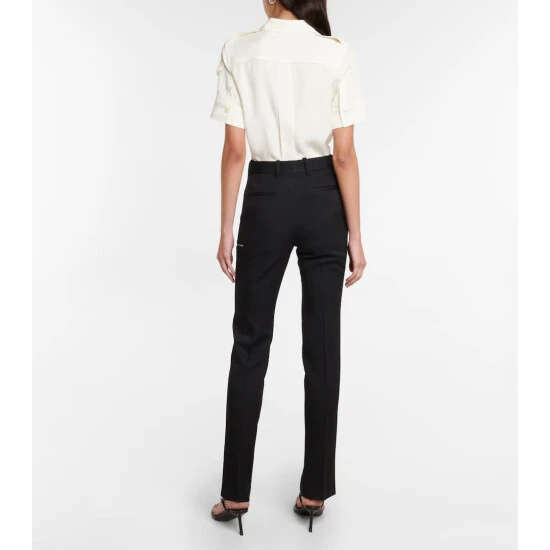Victoria Beckham Zipped High-rise Slim Wool Pants 2 Victoria Beckham Zipped High-rise Slim Wool Pants - Image 2
