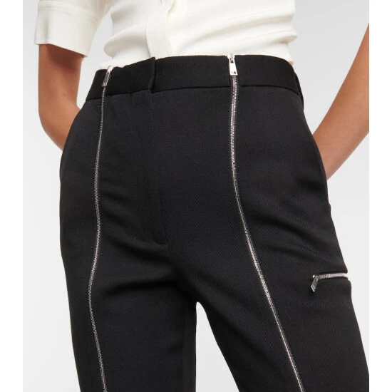 Victoria Beckham Zipped High-rise Slim Wool Pants 3 Victoria Beckham Zipped High-rise Slim Wool Pants - Image 3