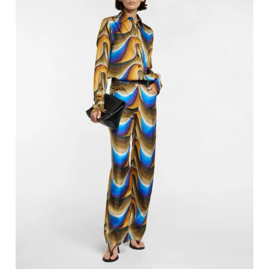 Victoria Beckham Silk Straight Pants 1 Victoria Beckham Silk Straight Pants