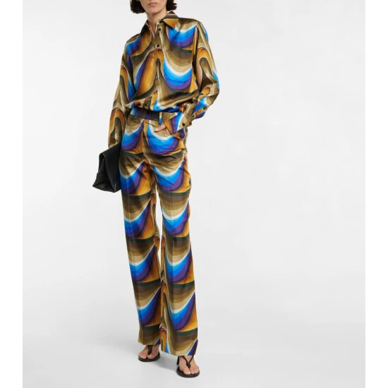 Victoria Beckham Printed Silk Shirt 1 Victoria Beckham Printed Silk Shirt