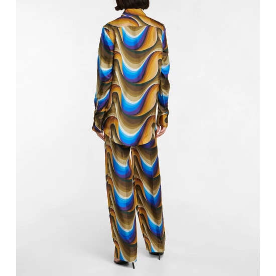 Victoria Beckham Printed Silk Shirt 2 Victoria Beckham Printed Silk Shirt - Image 2