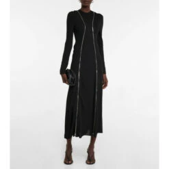 Victoria Beckham Zip-embellished Maxi Dress