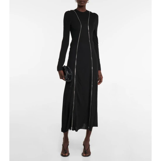 Victoria Beckham Zip-embellished Maxi Dress 1 Victoria Beckham Zip-embellished Maxi Dress
