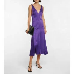 Victoria Beckham Satin Midi Dress