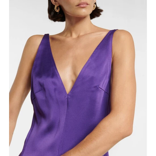 Victoria Beckham Satin Midi Dress 3 Victoria Beckham Satin Midi Dress - Image 3