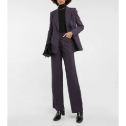 Victoria Beckham Striped High-rise Straight Pants