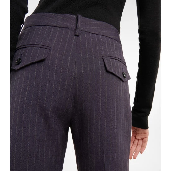 Victoria Beckham Striped High-rise Straight Pants 4 Victoria Beckham Striped High-rise Straight Pants - Image 4