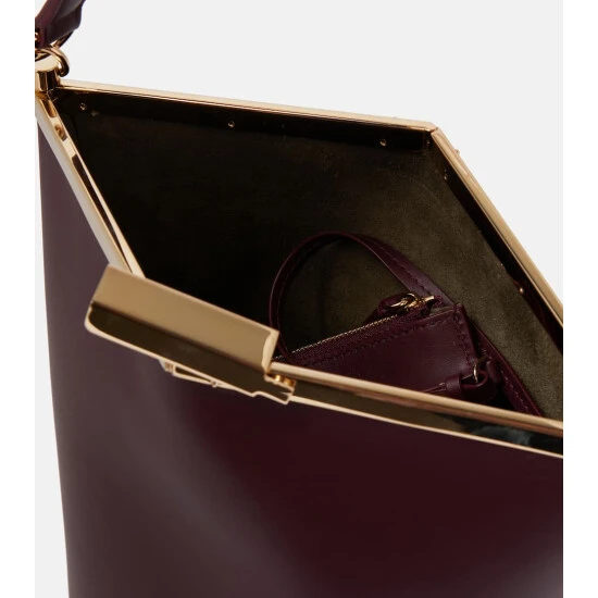 Victoria Beckham Frame Bucket Leather Shoulder Bag 2 Victoria Beckham Frame Bucket Leather Shoulder Bag - Image 2