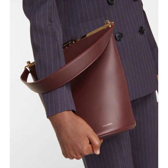 Victoria Beckham Frame Bucket Leather Shoulder Bag 5 Victoria Beckham Frame Bucket Leather Shoulder Bag - Image 5