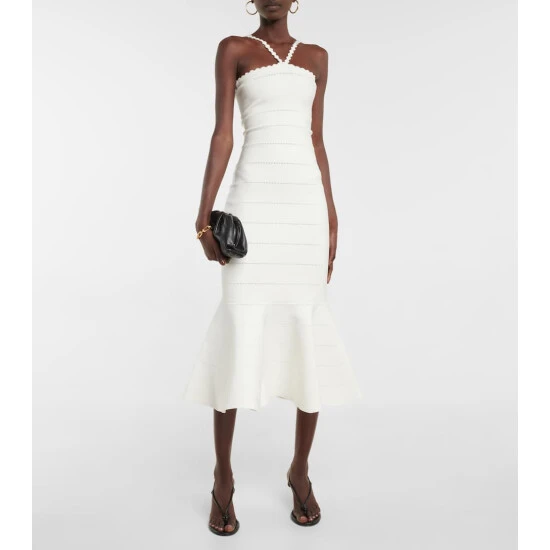 Victoria Beckham Openwork Knit Midi Dress 1 Victoria Beckham Openwork Knit Midi Dress