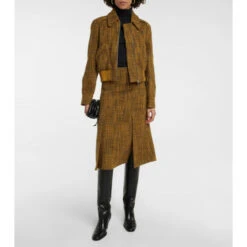 Victoria Beckham Tweed Bomber Jacket