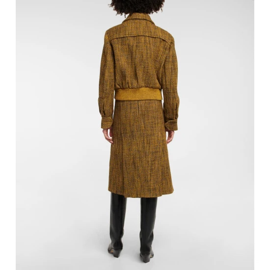 Victoria Beckham Tweed Bomber Jacket 2 Victoria Beckham Tweed Bomber Jacket - Image 2