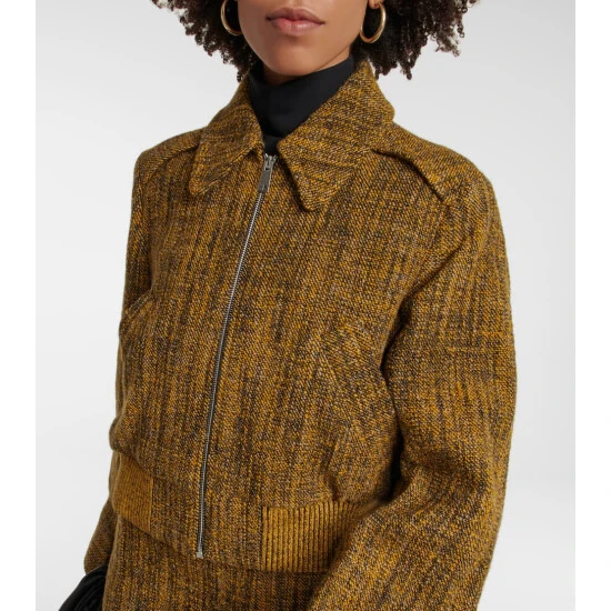 Victoria Beckham Tweed Bomber Jacket 3 Victoria Beckham Tweed Bomber Jacket - Image 3