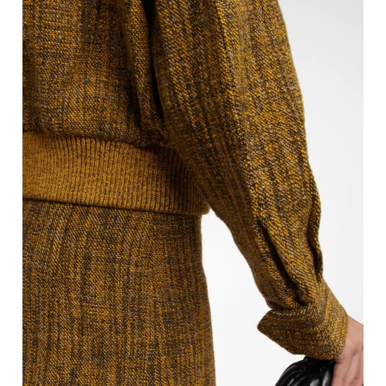 Victoria Beckham Tweed Bomber Jacket 4 Victoria Beckham Tweed Bomber Jacket - Image 4
