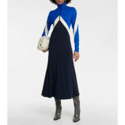 Victoria Beckham Turtleneck Midi Dress