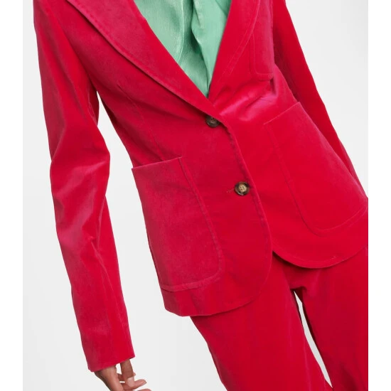 Victoria Beckham Single-breasted Velvet Blazer 4 Victoria Beckham Single-breasted Velvet Blazer - Image 4