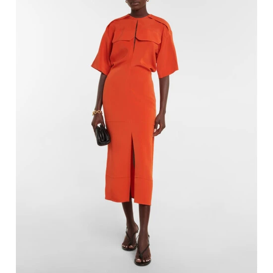 Victoria Beckham Short-sleeved Midi Dress 1 Victoria Beckham Short-sleeved Midi Dress