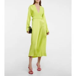 Victoria Beckham Wrap Midi Dress