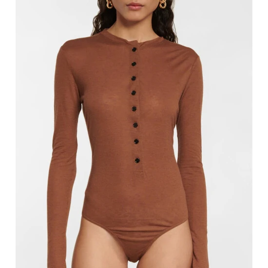 Victoria Beckham Wool-blend Marl Bodysuit 2 Victoria Beckham Wool-blend Marl Bodysuit - Image 2