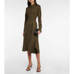 Victoria Beckham Virgin Wool Shirt Dress