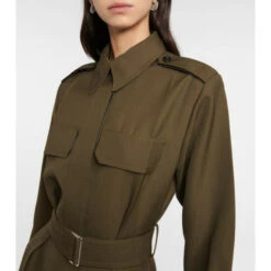 Victoria Beckham Virgin Wool Shirt Dress -Victoria Beckham shop unnamed file 737