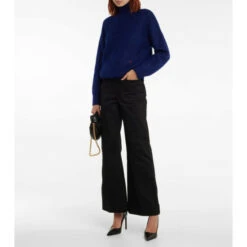 Victoria Beckham Mockneck Wool And Mohair-blend Sweater