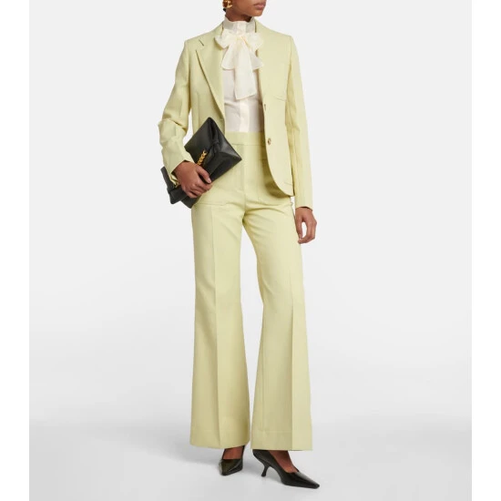 Victoria Beckham Single-breasted Gabardine Blazer 1 Victoria Beckham Single-breasted Gabardine Blazer