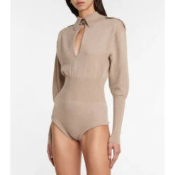 Alternative view of Victoria Beckham Wool-blend Bodysuit