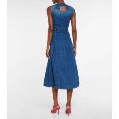Alternative view of Victoria Beckham Denim Midi Dress