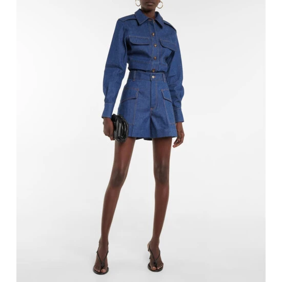 Victoria Beckham High-rise Denim Shorts 1 Victoria Beckham High-rise Denim Shorts