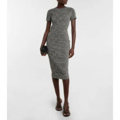 Victoria Beckham Jacquard Midi Dress