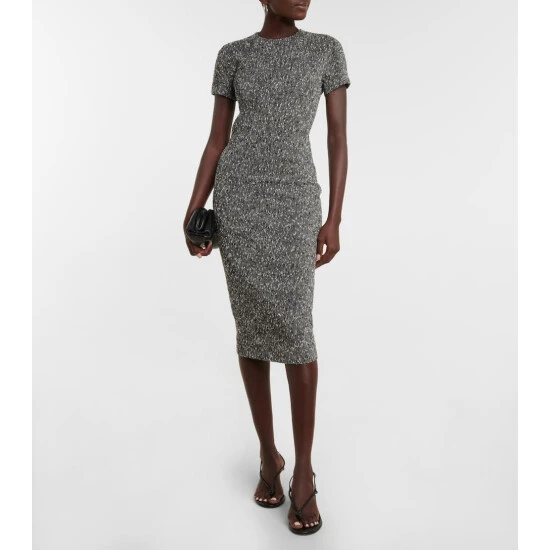 Victoria Beckham Jacquard Midi Dress 1 Victoria Beckham Jacquard Midi Dress