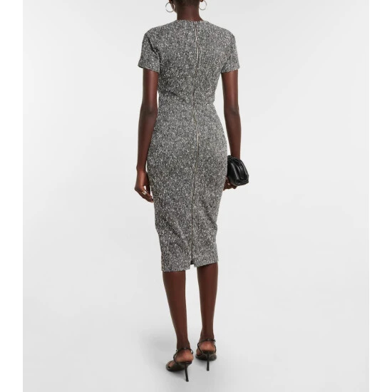 Victoria Beckham Jacquard Midi Dress 2 Victoria Beckham Jacquard Midi Dress - Image 2