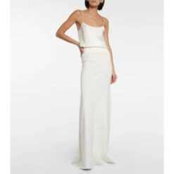 Victoria Beckham Knitted High-rise Maxi Skirt
