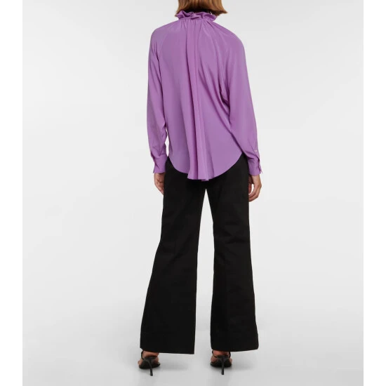 Victoria Beckham Self-tie Silk Blouse 2 Victoria Beckham Self-tie Silk Blouse - Image 2