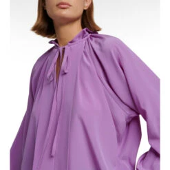 Victoria Beckham Self-tie Silk Blouse 6 Victoria Beckham Self-tie Silk Blouse -Victoria Beckham shop unnamed file 890